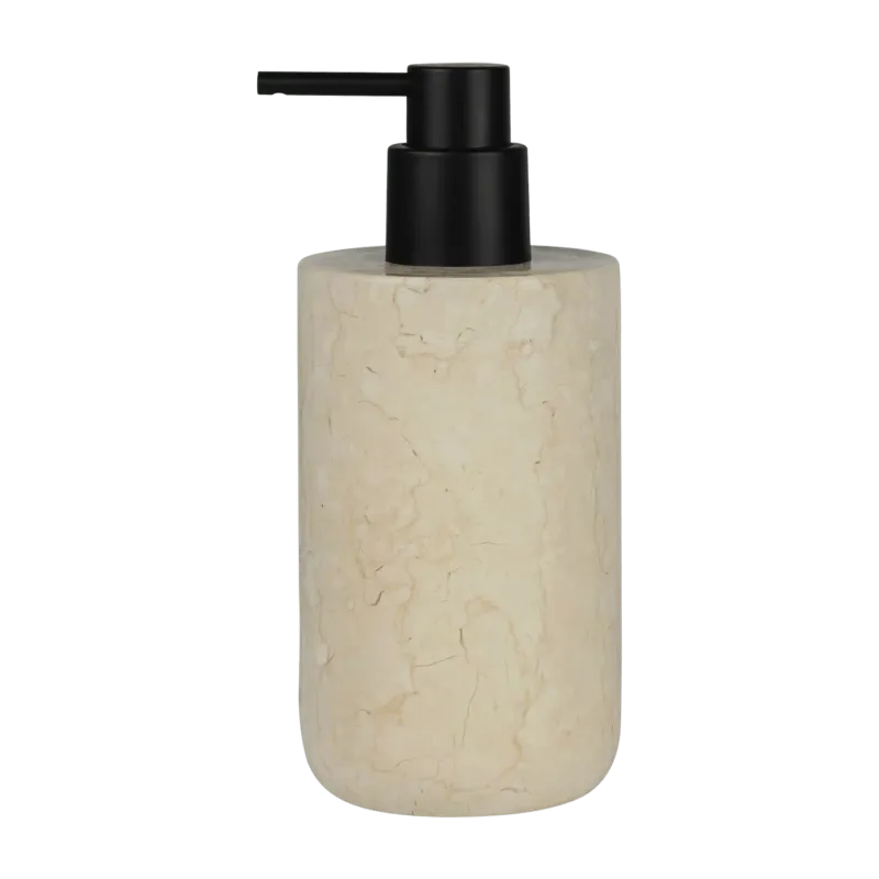 Distributeur de savon en marbre sable 18cm Marble - Mette Ditmer - The Cool Republic