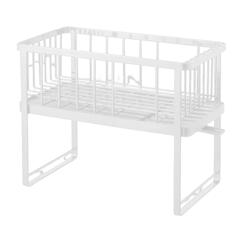 Egouttoir blanc double étage modulable - Yamazaki - The Cool Republic