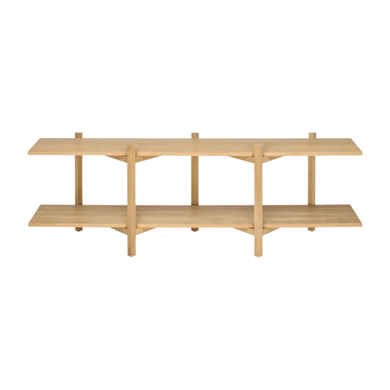 Etagère à 2 rayonnages en chêne Zig Zag - Hem - The Cool Republic