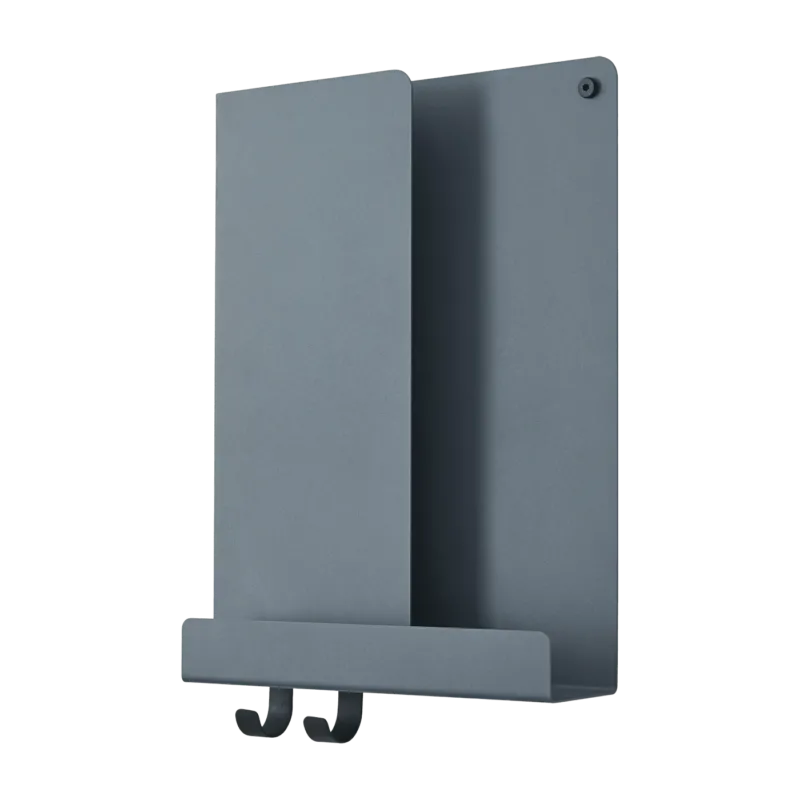 Etagère bleu gris en métal 29,5 cm Folded - Muuto - The Cool Republic