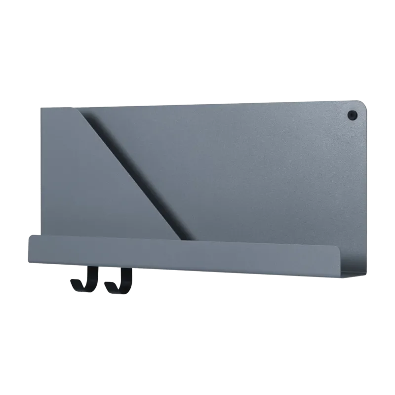 Étagère bleu gris en métal 51 cm Folded - Muuto - The Cool Republic