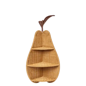 Etagère d'angle poire en rotin tressé naturel 24,5 x 68 cm Pear - Ferm Living - The Cool Republic