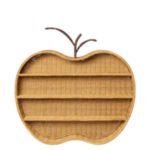 Etagère en rotin tressé naturel 70 x 12,5 x 68 cm Apple - Ferm Living - The Cool Republic