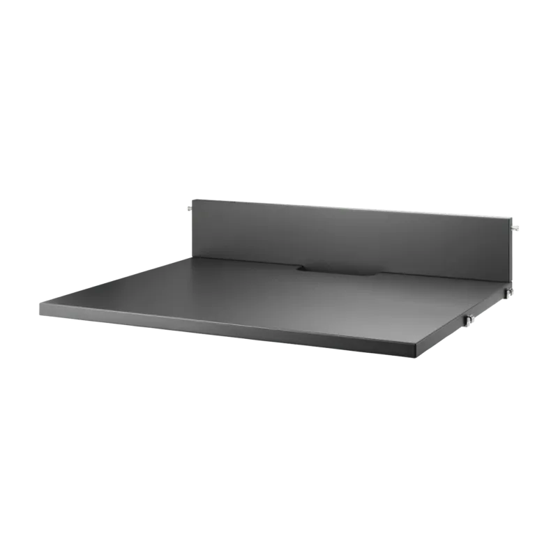 Étagère média en MDF laqué anthracite 58 x 47 cm - String furniture - The Cool Republic