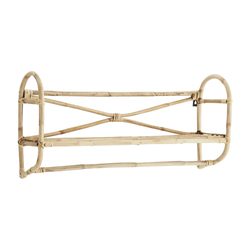 Étagère murale en bambou naturel 63x19x22cm - Madam Stoltz - The Cool Republic