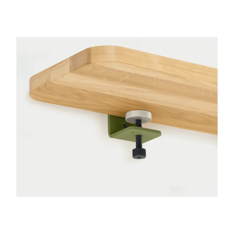 Étagère murale en chêne avec deux accroches vert kaki 60cm Bracket - TIPTOE - The Cool Republic