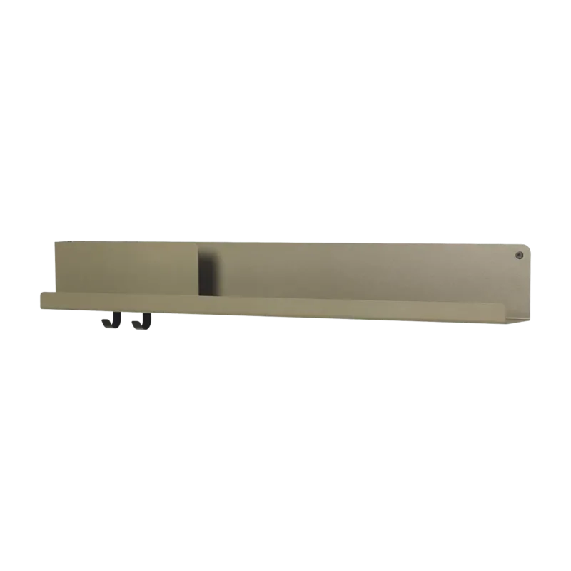 Étagère vert olive en métal 96 cm Folded - Muuto - The Cool Republic
