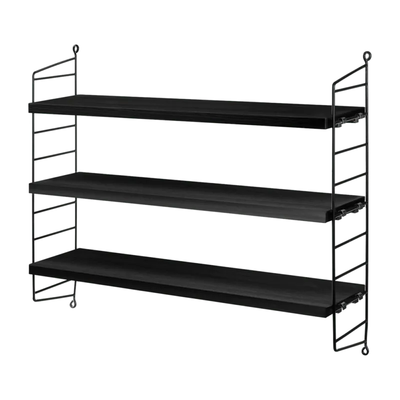 Etagères en frêne noir String Pocket - String furniture - The Cool Republic