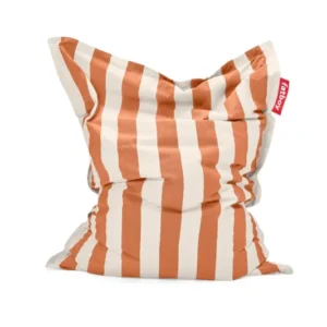 Grand pouf extérieur rayé orange et crème Original Outdoor - Fatboy