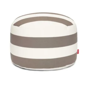 Pouf rond en polyester rayé cacao 70x40cm Point Large - Fatboy