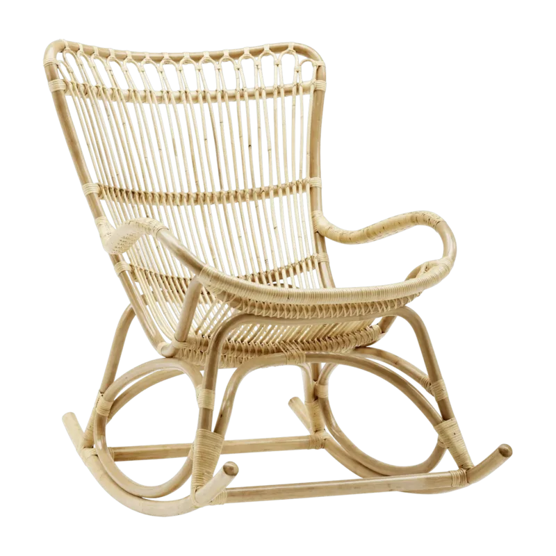 Fauteuil à bascule en rotin clair Monet - Sika Design - The Cool Republic