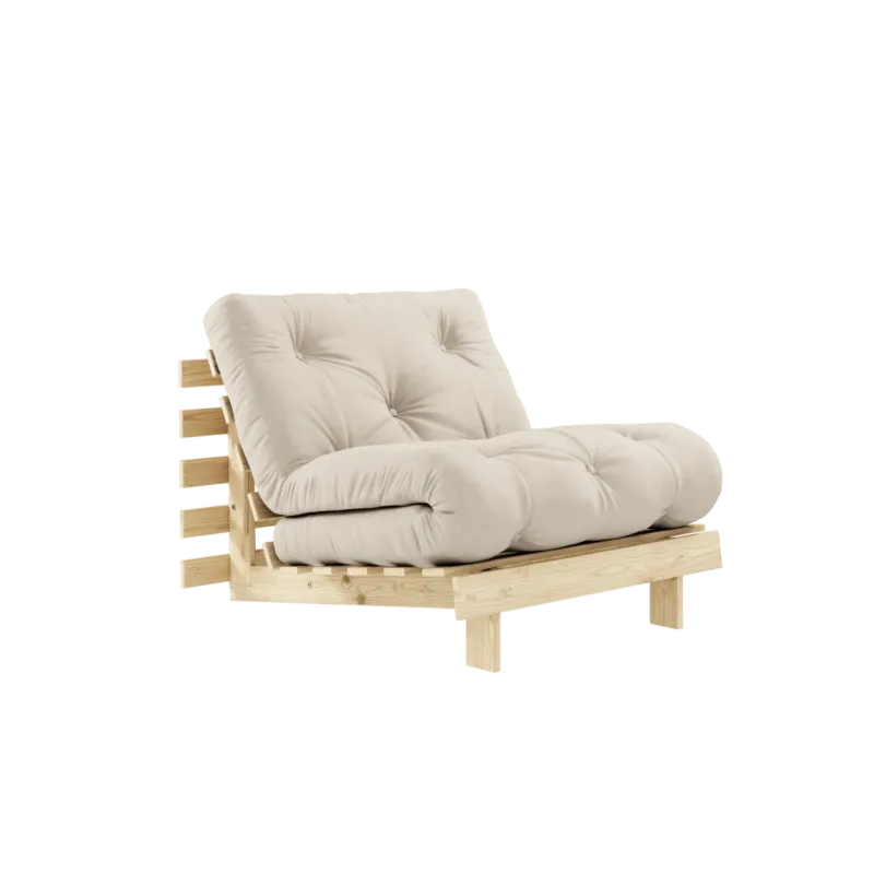 Fauteuil convertible beige clair 90 Roots - Karup Design - The Cool Republic
