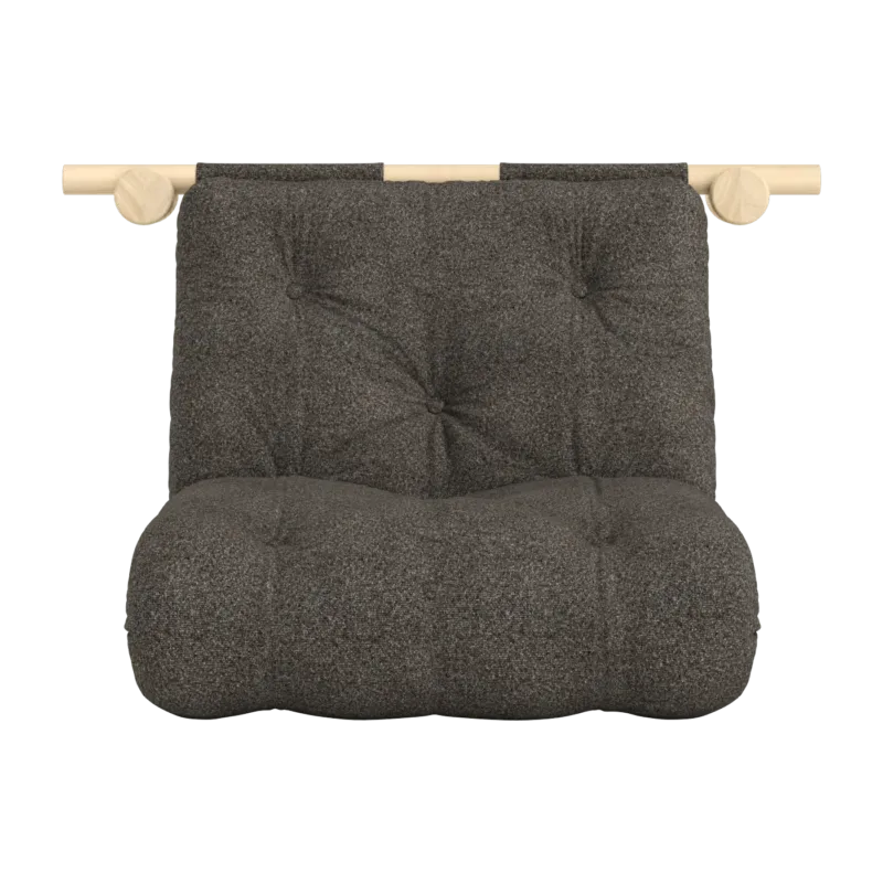 Fauteuil convertible en pin 75x200cm avec son matelas marron mellow brown Hooked raw - Karup Design - The Cool Republic