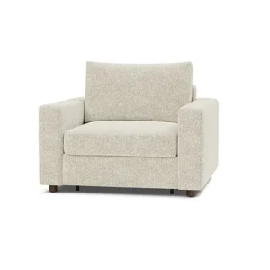 Fauteuil convertible en polyester recyclé blanc cassé 127x109x70cm Neah - Innovation Living - The Cool Republic