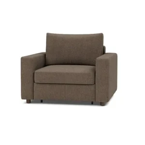 Fauteuil convertible en polyester recyclé brun 127x109x70cm Neah - Innovation Living - The Cool Republic