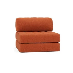 Fauteuil convertible en polyester recyclé orange 104x77cm Cozypad - Innovation living - The Cool Republic