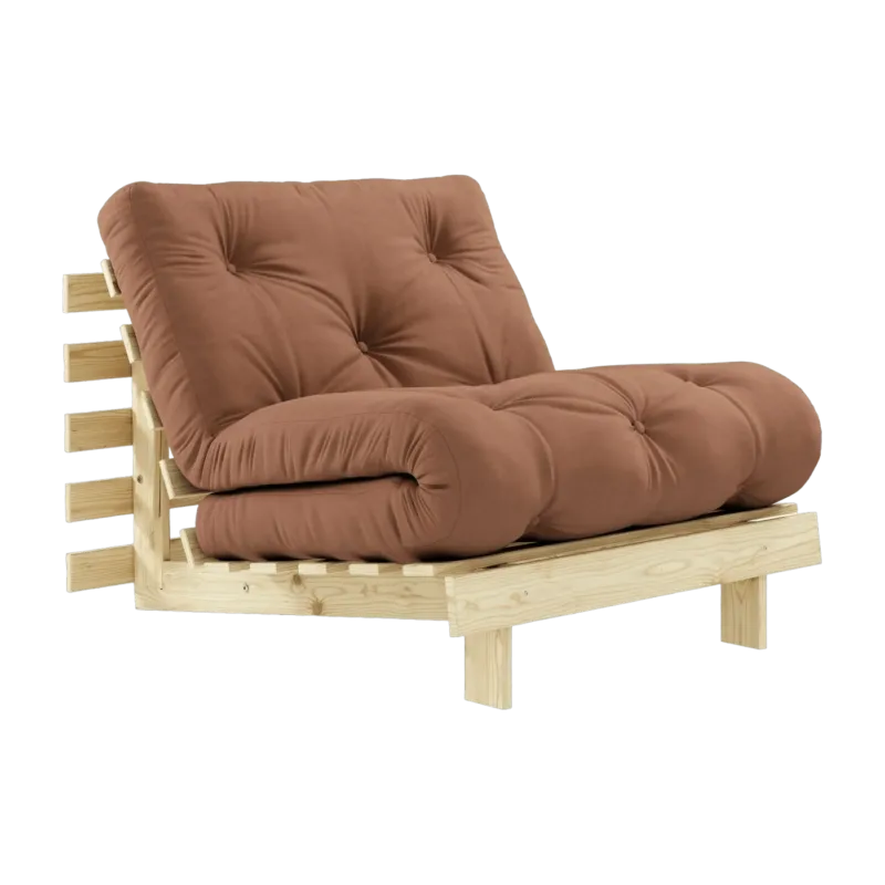 Fauteuil convertible Marron Argile Roots 90 - Karup Design - The Cool Republic