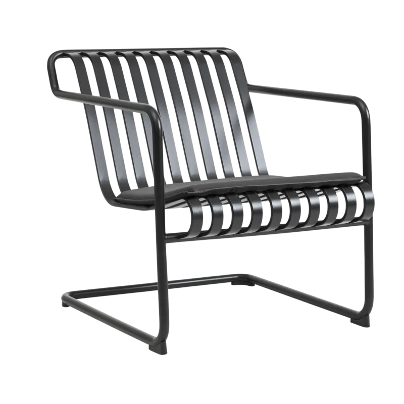 Fauteuil de jardin avec accoudoirs en acier gris anthracite Palissade - HAY - The Cool Republic