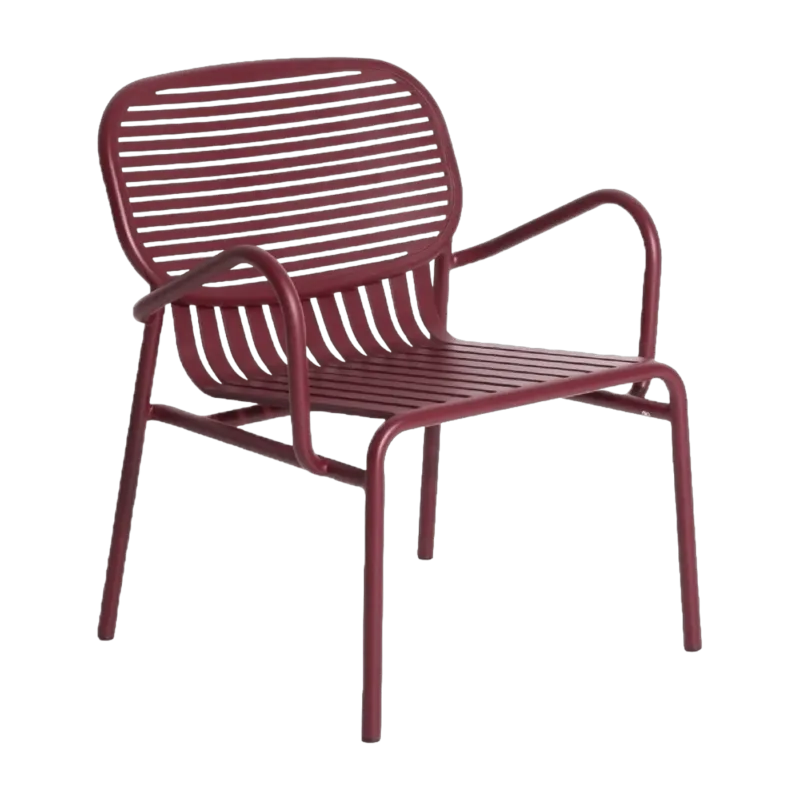 Fauteuil de jardin bordeaux Week End - Petite Friture - The Cool Republic