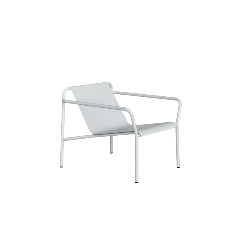Fauteuil de jardin en acier thermolaqué inoxydable gris craie 78x67cm Panorama - TIPTOE - The Cool Republic