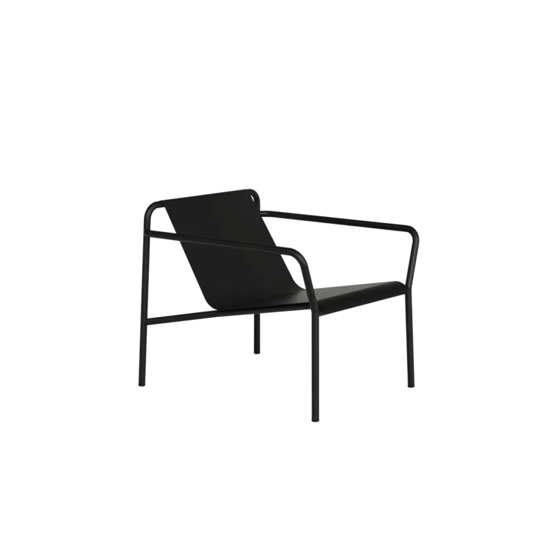 Fauteuil de jardin en acier thermolaqué inoxydable noir 78x67cm Panorama - TIPTOE - The Cool Republic