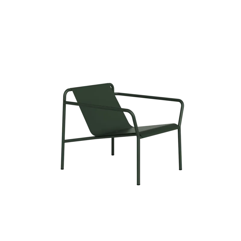 Fauteuil de jardin en acier thermolaqué inoxydable vert forêt 78x67cm Panorama - TIPTOE - The Cool Republic