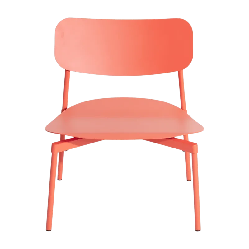 Fauteuil de jardin en métal corail Fromme - Petite friture - The Cool Republic