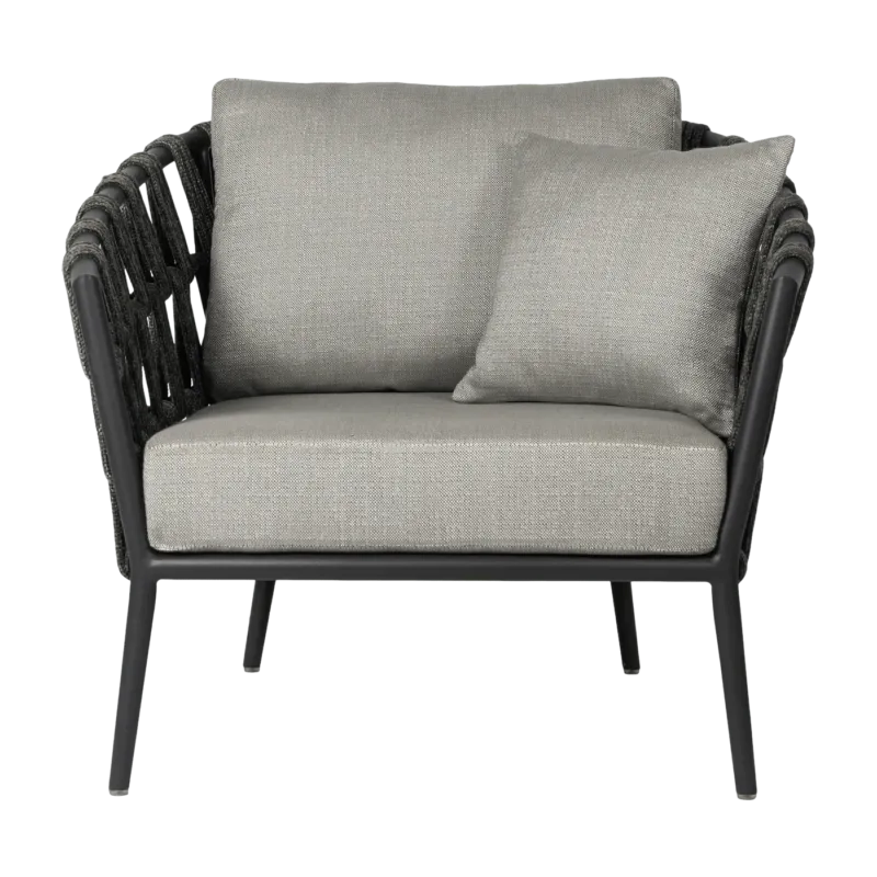 Fauteuil d'extérieur avec coussins gris lave Leo - Vincent sheppard - The Cool Republic