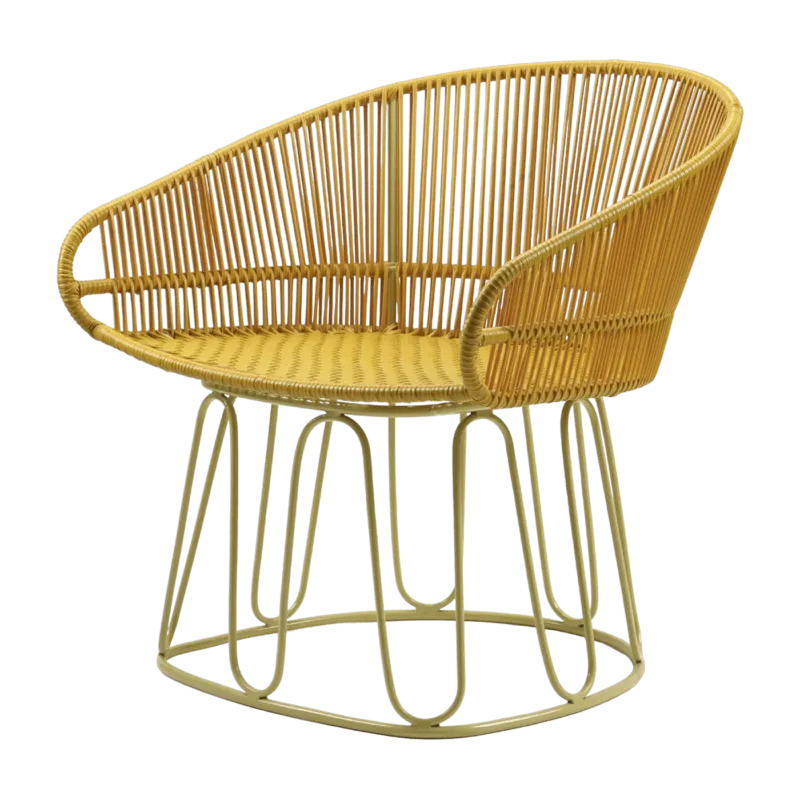 Fauteuil en acier jaune Circo - Ames - The Cool Republic