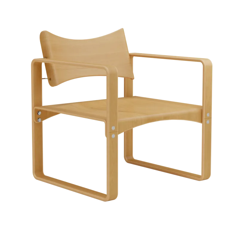 Fauteuil en bouleau laqué 65,5x60x74cm 270F - Verpan - The Cool Republic