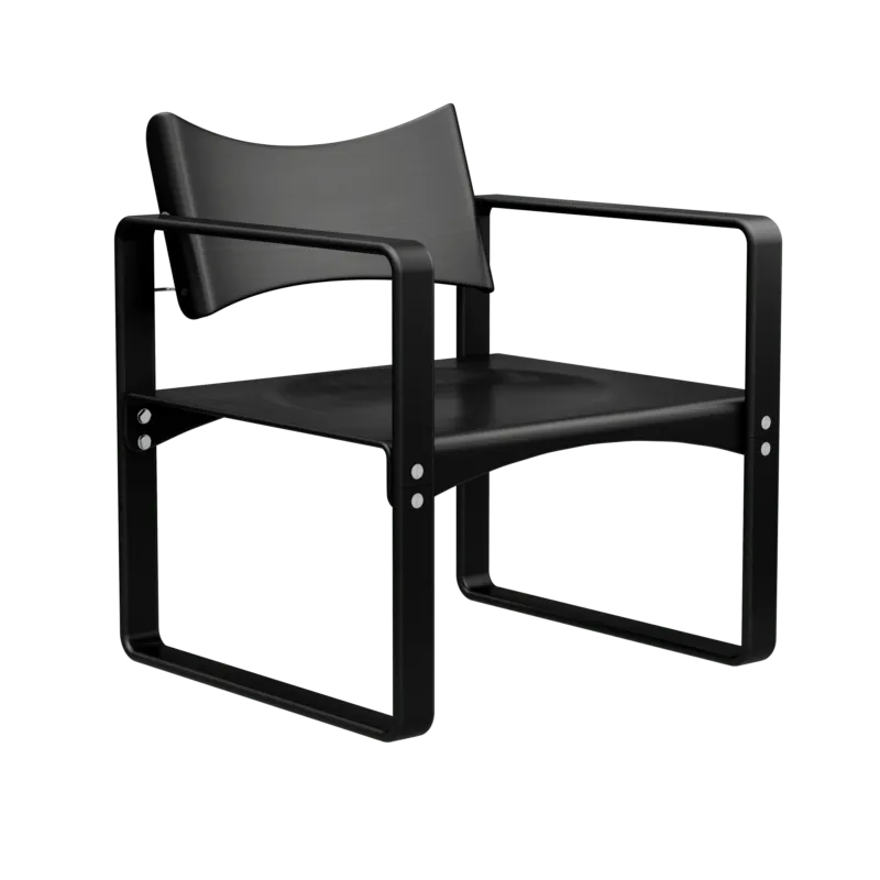 Fauteuil en bouleau laqué noir 65,5x60x74cm 270F - Verpan - The Cool Republic