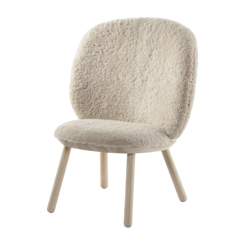 Fauteuil en frêne et laine de mouton Naïve - Emko - The Cool Republic