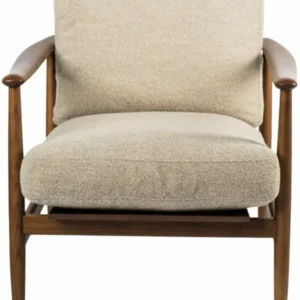 Fauteuil en frêne et tissu beige Todd - Pols Potten - The Cool Republic