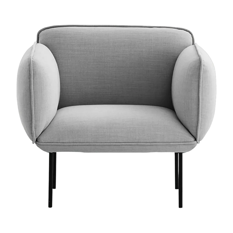 Fauteuil en laine gris Nakki - Woud - The Cool Republic
