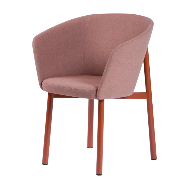 Fauteuil en laine rose Résidence - Kann Design - The Cool Republic