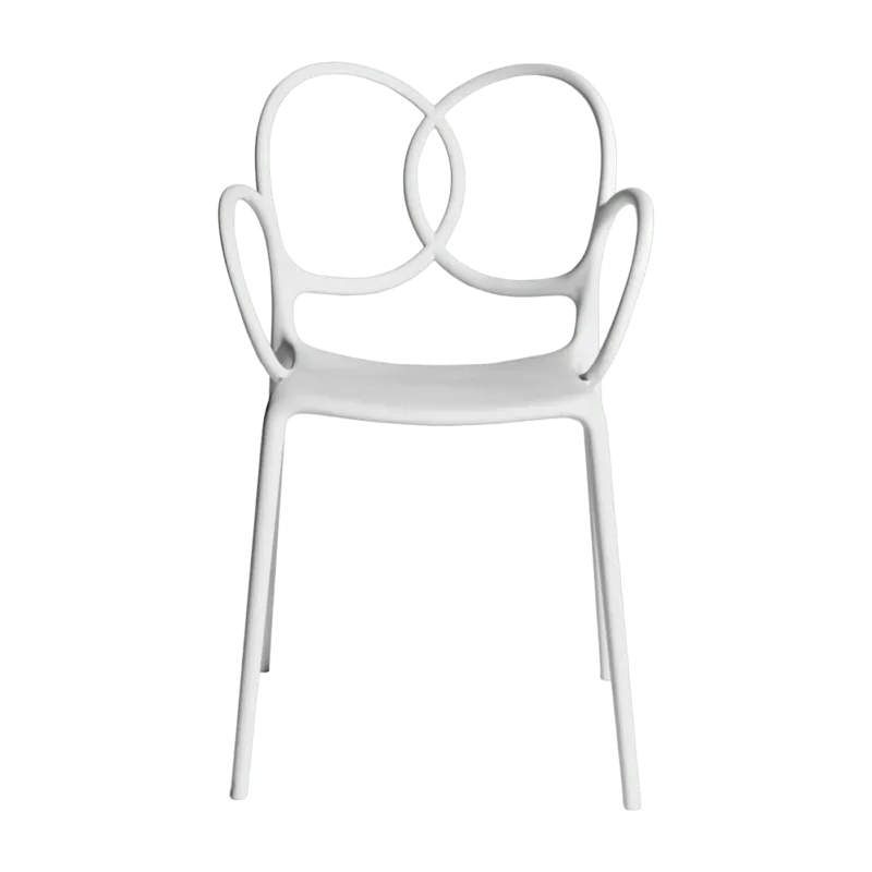 Fauteuil en plastique recyclé blanc Sissi Green - Driade - The Cool Republic
