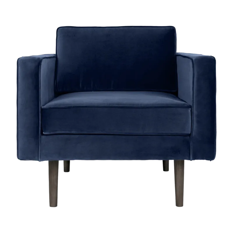 Fauteuil en polyester insignia blue 84x88 cm Wind - Broste Copenhagen - The Cool Republic