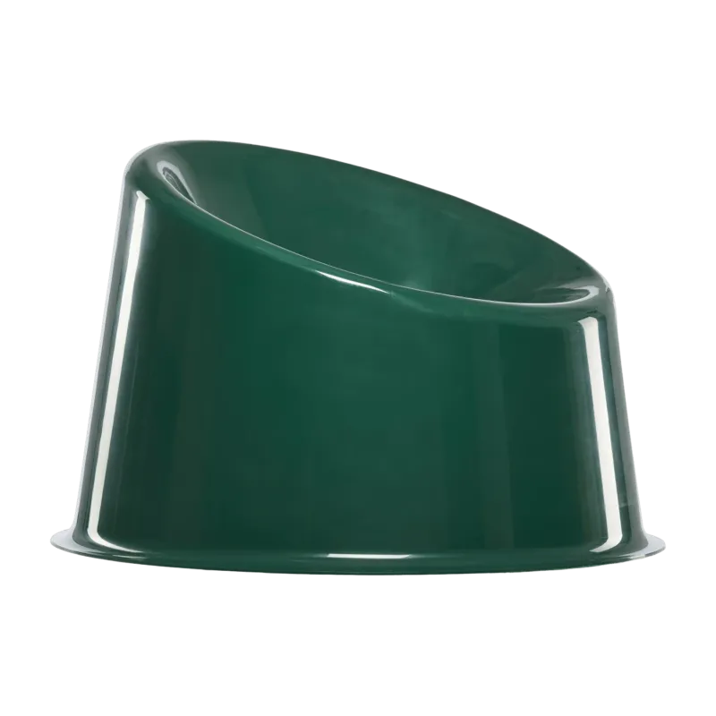 Fauteuil en polypropylène vert foncé Panto Pop - Verpan - The Cool Republic