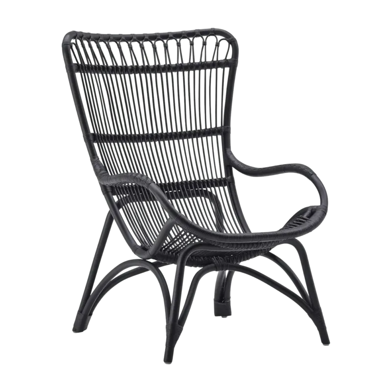 Fauteuil en rotin noir Monet - Sika Design - The Cool Republic