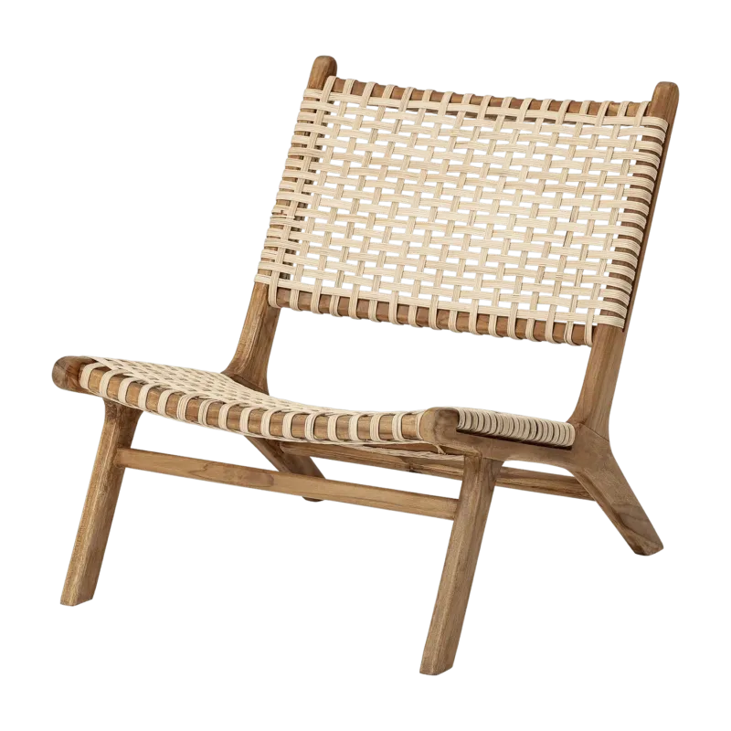 Fauteuil en teck et rotin Keila - Bloomingville - The Cool Republic