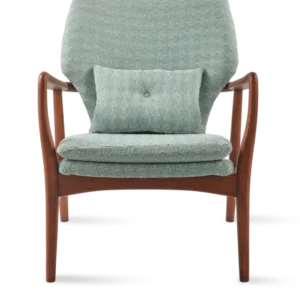 Fauteuil en tissu vert clair et bois de frêne Squared Peggy - Pols Potten - The Cool Republic