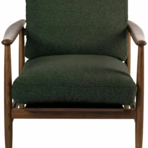 Fauteuil en tissu vert olive et bois de frêne Todd - Pols Potten - The Cool Republic