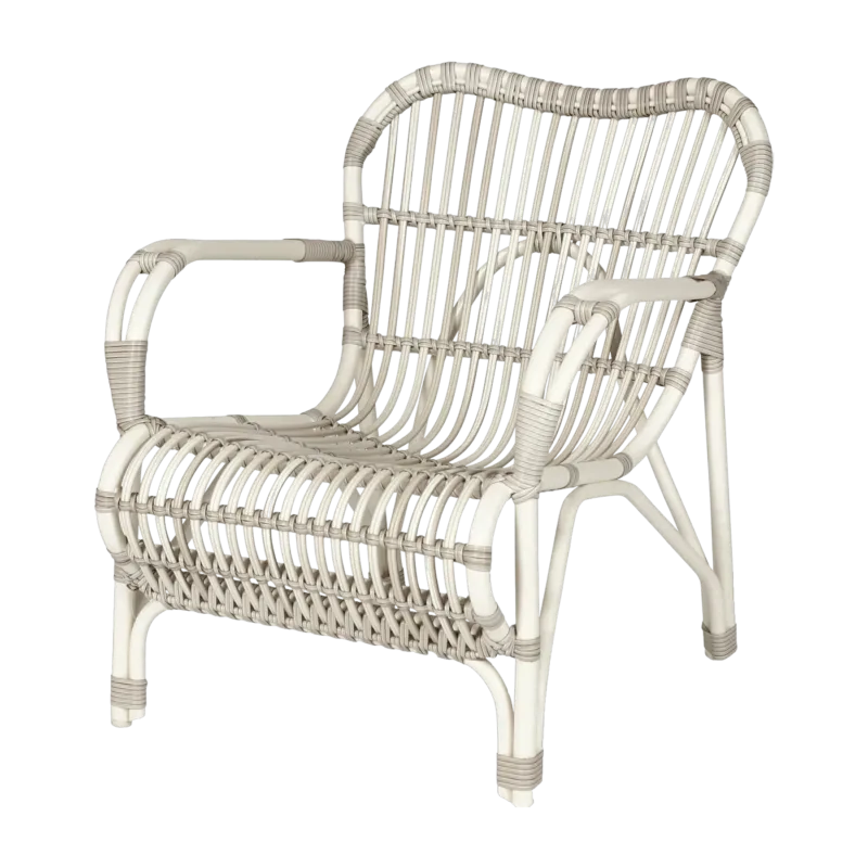 Fauteuil en tressage blanc cassé Lucy Lazy - Vincent Sheppard - The Cool Republic