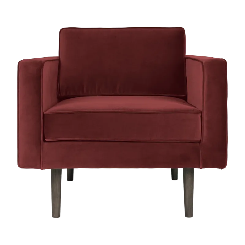 Fauteuil en velours rouge brique Wind - Broste Copenhagen - The Cool Republic