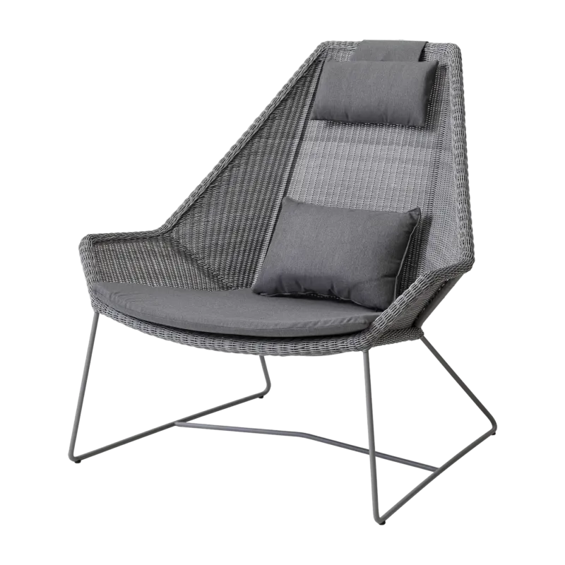 Fauteuil gris avec coussins gris Highback - Cane-Line - The Cool Republic