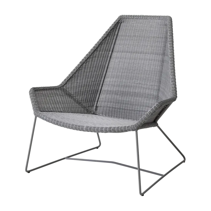 Fauteuil gris Breeze Highback - Cane-Line - The Cool Republic