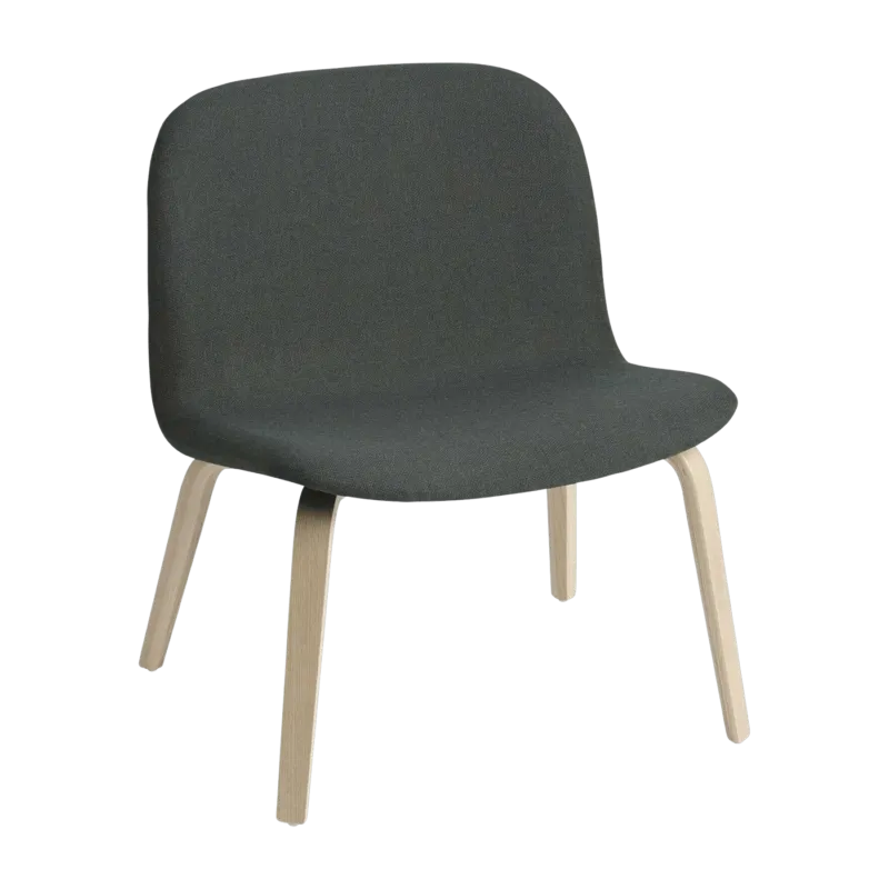 Fauteuil gris et bois laqué Visu - Muuto - The Cool Republic