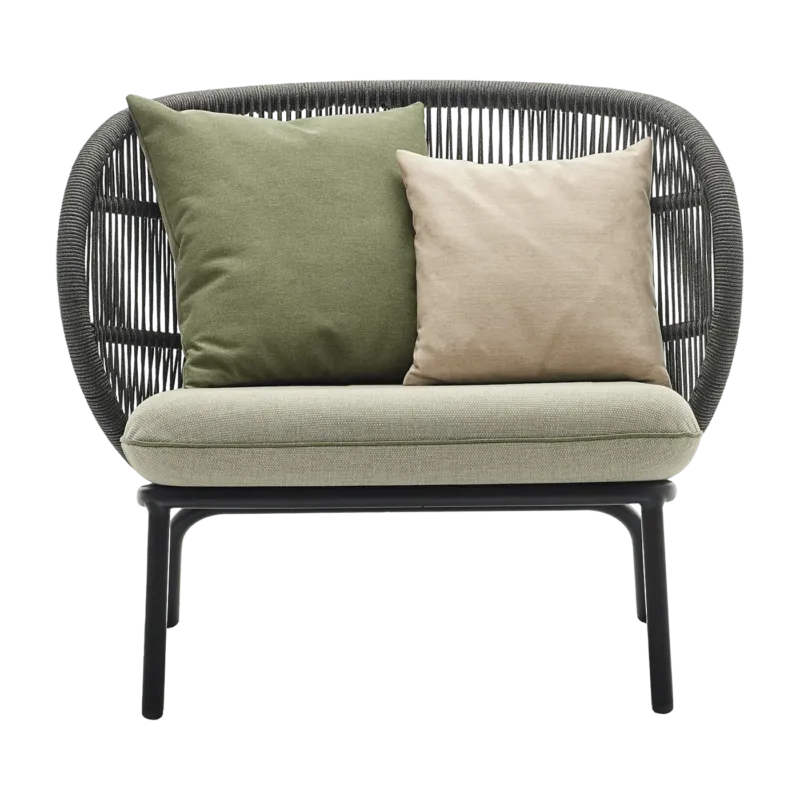 Fauteuil Lounge avec coussins en set Amande Kodo - Vincent Sheppard - The Cool Republic