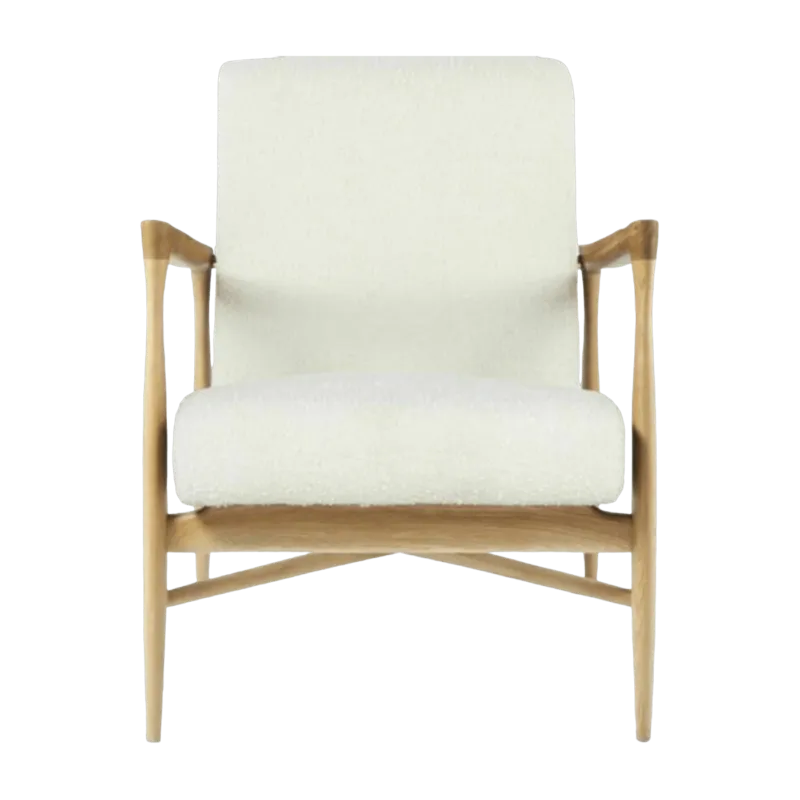 Fauteuil naturel tissu bouclette Floating - Red Edition - The Cool Republic