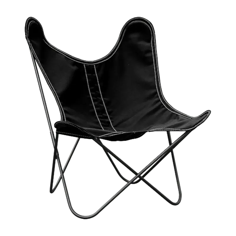 Fauteuil pour enfant en tissu noir Sunbrella BB - Airborne - The Cool Republic